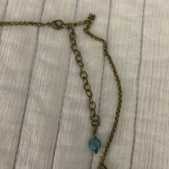 Green and Blue Glass Beaded Necklace - Picture 4 of 4